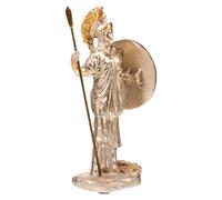 BESPORTBLE Golden Miniature Athena Goddess Sculpture Alabaster Figurine for Home Office Decor Ancient Greek Mythology Statue War Wisdom Symbol Portable Collectible Desktop Ornament