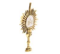 BESPORTBLE Golden Zinc Alloy First Communion Keepsake Chalice Lapel Pin Cross with Unique Design Brooch Sturdy Cross Accessory Resistant to Fading for Graduation Season for Ceremonies