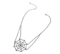 BESPORTBLE Gothic Spider Web Choker Necklace for Women Vintage Metal Costume Jewellery Halloween Accessory Unique Design Comfortable Skin Friendly