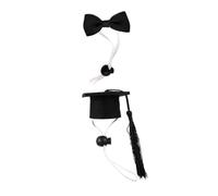 BESPORTBLE Graduation Party Accessory Set Guinea Pig Hat and Bow Tie for Women Pet Bachelor's Hat Set