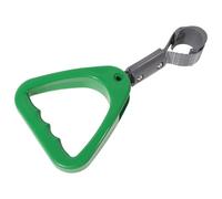 BESPORTBLE Green Plastic Triangle Grab Handle Ring with Strap for Transit | Anti Slip Grip Contours, Easy to Hold Design, Overhead Rails and Bars, Long Lasting Use