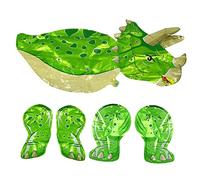 BESPORTBLE Green Triceratops Balloon Birthday Party Decoration Reusable Standing Dinosaur Balloon for Family Celebrations Photo Props and Themed Events