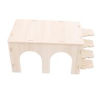 BESPORTBLE Guinea Pig Wooden Hideout House with Ramp Multipurpose Small Animal Habitat for Hamsters Rats and Small Crafted from Solid for Secure Living Environment