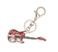 BESPORTBLE Guitar Keyring with Rhinestones Mini Keychain Pendant Decorative Keychain for Bag Charm Accessory