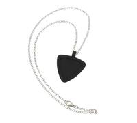 BESPORTBLE Guitar Pick Holder Necklace Silicone Heart-Shaped Plectrum Pendant Choker with Dual-Sided Pick Storage Suitable for Electric Acoustic Guitar and Ukulele Players
