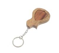 BESPORTBLE Guitar Plectrum Key Ring Wood Storage Holder for Guitar Picks Plectrum for Guitarists and Keychain Collection