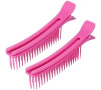 BESPORTBLE Hair clips for styling, 2pcs large multi function hairdressing clips, salon cutting dying styling hair layering clips, extra grip, safe to use, lightweight portable ABS,