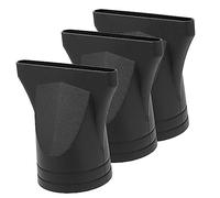 BESPORTBLE Hair Dryer Blow Nozzle 3pcs Plastic Replacement Attachments Black for Hair Styling and Salon Use