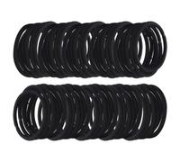 BESPORTBLE Hair Ties Elastic Ponytail Holders with Good Elasticity and Gentle Hold Black Nylon 50pcs for Hair, Suitable and Adults Doing Sports or Working