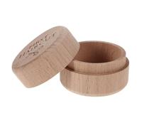 BESPORTBLE Haircut Keepsake Box and Umbilical Cord Storage Organizer, Wooden Memorial Box in Beech Wood for Newborn Registry and Nursery Display