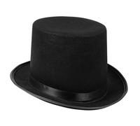BESPORTBLE Halloween Black Felt Magician Hat High Cover Party Prop for Adults and Mysterious Jazz Style Top Hat for Costume and Performance