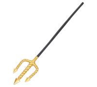 BESPORTBLE Halloween Costume Accessories Trident Gold Plastic Devil Prop King Neptune Cosplay Party Favors Men Poseidon Pitch Fork Cane And Crown Costumes Set Cool Man Acce