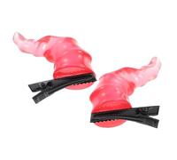 BESPORTBLE Halloween Devil Horn Hair Clips Lightweight Translucent Red Hairpins Safe Material Cosplay Accessories for Party Masquerade Photo Props Charming Halloween Costume Headpiece