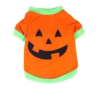 BESPORTBLE Halloween Dog Costume Vest for Pets Pumpkin Design Easy to Wear Halloween Outfit for Dogs and Cats for Parties and Photo Shoots