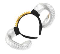 BESPORTBLE Halloween Festival Sheep Horn Headband Durable Cosplay Accessory Funny Devil Horn Hairband for Masquerade Music Festivals and Dance Shows