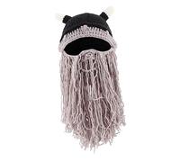 BESPORTBLE Halloween Party Hat Decorative Ox Horn Hat Woolen Yarn Viking Cosplay Carnival Accessory