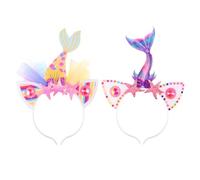 BESPORTBLE Halloween Plastic Mermaid Tail Flash Headband Glitter Hairband for Halloween Supplies Decorative Headband Lights Style