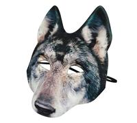 BESPORTBLE Halloween Werewolf Mask 3D Realistic Gray Canine Head Animal Cosplay Mask for Men Masquerade Costume Party Accessory
