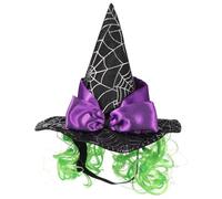 BESPORTBLE Halloween Witch Hat for Pets Black Polyester Soft and Gentle on Pet's Skin, Simple and Festive Star Patterned Pet Hat for Dogs and Cats Suitable for Parades and Birthday Parties