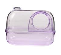 BESPORTBLE Hamster Sand Bath Container with Splashproof Top Dual-use Small Animal Bath Tub and Toilet for Chinchillas and Hamsters Transparent Pet Shower Basin for Efficient Cleaning and Mess