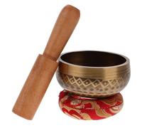 BESPORTBLE Hand Hammered Tibetan Singing Bowl with Mallet Set for Worship Buddhism and Table Use, Made of Copper and Wood, Producing Pleasant Resonant Sound for Relaxed and Calm Meditation