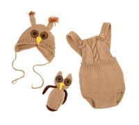 BESPORTBLE Hand-knitted Newborn Owl Photo Outfit Soft Crochet Boy Girl Photography Costume Unique Photoshoot Prop for First Memories