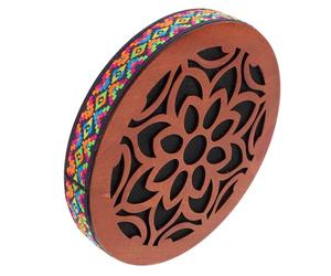 BESPORTBLE Handheld Ethnic Ocean Drum Wooden Percussion Instrument for Sound Healing and Meditation Small Size Suitable for Boys and and Calming Water Sounds