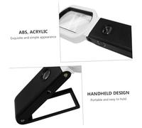 BESPORTBLE Handheld Folding Magnifier with LED Light Portable High-definition Magnifying Glass for Reading Repair and Fine Detail Viewing in Home School Library and Laboratory Use