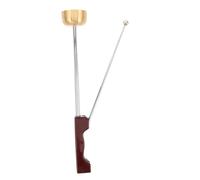 BESPORTBLE Handheld Prayer Bell Qing Chinese Traditional Musical Instrument Wooden Handle for Temple Rituals and Meditation