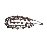 BESPORTBLE Handmade Chunky Layered Coconut Wood Bead Necklace for Women Vintage Retro Style Fit for Various Neck Beach Surfer Jewelry Hawaiian Mens Necklace Alternative