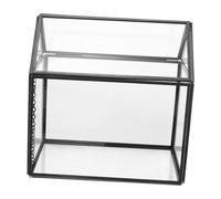 BESPORTBLE Handmade Glass Planter Terrarium Unique House Shaped Indoor Tabletop Greenhouse for Succulent Cacti and Floral Display Decorative Container for Home and Office