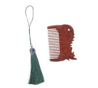 BESPORTBLE Handmade Green Sandalwood Comb Static Detangling Hair Comb for Portable Zodiac Keepsake for Scalp Cleanliness Easy Combing Experience