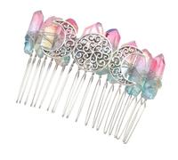BESPORTBLE Handmade Three-moon Pattern Hair Comb with Crystal and Zinc Alloy, 20 Teeth Decorative Hair Accessory for Brides, Easy to Put with Lasting Gloss, for Wedding or Special