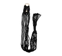 BESPORTBLE Handwoven Macrame Guitar Wall Mount Holder for Ukulele and Guitars Black Instrument Storage Basket Easy to Install Indoor Outdoor Decorative Hanger