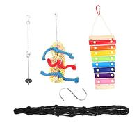 BESPORTBLE Hanging Foraging Toys Set Rooster Hen Pet Toys Chicken Cage Accessory Squeaky Chicken