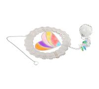 BESPORTBLE Hanging Heart Suncatcher Crystal Pendant Outdoor Decorative Wind Spinner for Garden Home Patio Memorial Crystal Ornament Resistant to Wear Elegant Valentine S Day