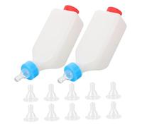 BESPORTBLE Hanging Nursing Bottle for Goats and Livestock 500ml Thickened Abs Milk Feeder with Multi Nipple Adaptability and Odourfree Design for Livestock Settings and Barn Use