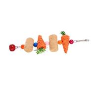 BESPORTBLE Hanging Parrot Chewing for Birds Soft Carrot Cork Plaything Safe and Durable Engaging Design for Parakeets and Cockatiels Keeps Pets Entertained and Happy