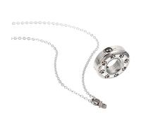 BESPORTBLE Hanging Pet Ashes Necklace Titanium Steel Pet Urn Paw Print Pendant Cremation Jewelry for Cats and Dogs Memorial Keepsake for Ashes and Elegant Design