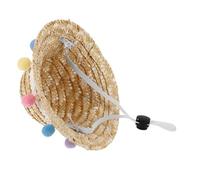 BESPORTBLE Hat Weave Woven Funny Decoration Sombrero Hat Party Sombrero for Decorations Cats Festive Cat Party Favor Puppy Accessory Kitten Accessory Photo Prop