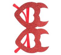 BESPORTBLE Heart Shaped Glasses with Devil Horns Headband Romantic Eyewear for Valentine's Day Weddings and Bachelorette Parties Fun Photo Booth Props and Party Bag Fillers
