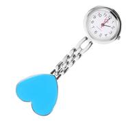 BESPORTBLE Heart Shaped Luminous Nurse Watch Waterproof Pocket Watch for Medical Professionals Quartz Nurse Accessories in Sky-Blue
