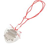 BESPORTBLE Heart Shaped Thumb Piano for Beginners Keys Kalimba Small Musical Instrument Acrylic Miniature Kalimba for Boys and Girls to Learn Finger Piano at Home Outdoor Activities