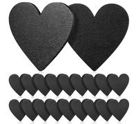 BESPORTBLE Heart-Shaped Wooden Hearts for Crafting 20Pcs Small Blackboards for DIY Projects Wedding Party Table Decorations