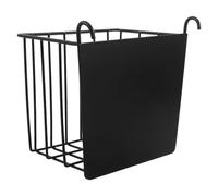 BESPORTBLE Heavy Duty Black Carbon Steel Bunny Hay Feeder Rack with Hooks - Large Hanging Hay Holder for Guinea Pig, Rabbit, Chinchilla Cage Feeding Supplies