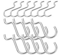 BESPORTBLE Heavy Duty Metal Pegboard Hooks 20pcs, Sturdy Iron Wire Hooks for Tools and Items, Prevent Slipping, Easy to Remove, for Auto Repair Shops and Display Goods in Shop