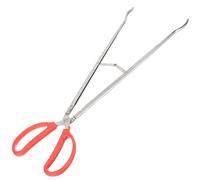 BESPORTBLE Heavy Duty Stainless Steel Fireplace Tong for Wood Stove and Fire Pit Multi Purpose Firewood Log Grabber and Garbage Picker with Heat Resistant Rubber Grip Rust Resistant Tool for