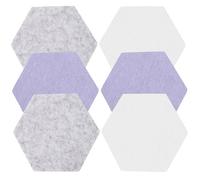 BESPORTBLE Hexagon Felt Soundproof Bulletin Boards 6Pcs Self-Adhesive Wall Panels for Office Classroom Memo and Photo Display