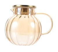 BESPORTBLE High Temperature Resistant Glass Teapot with Infuser and Strainer Transparent Amber Thickened Blooming Tea Kettle for Loose Leaf Brewing Easy to Clean and Stylish Design