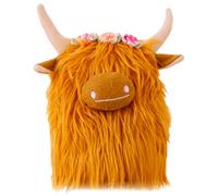 BESPORTBLE Highland Cow Plush Fluffy Stuffed Animal Doll for Realistic Farm Holiday and Party Decoration and Soft Cuddly Design